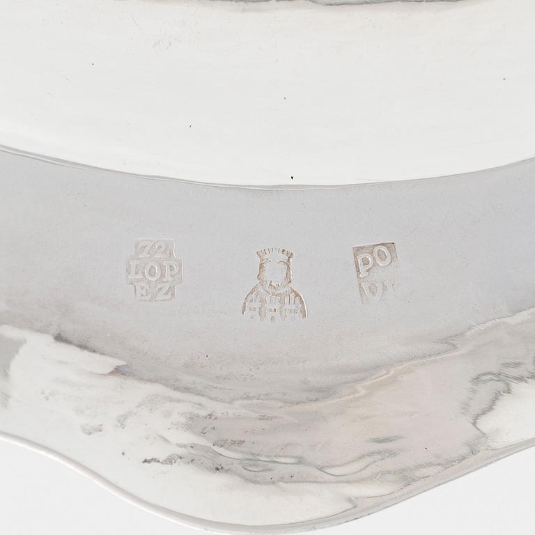 Lautasia, 6 kpl, hopeaa, Burgos 1770-luku. Mestarinleima PO/VIZ, tarkastusmestari Eusebio Lopez, toiminut 1772-84.