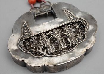 RÖKELSEKAR, vitmetall, orientalisk, 1900-tal.