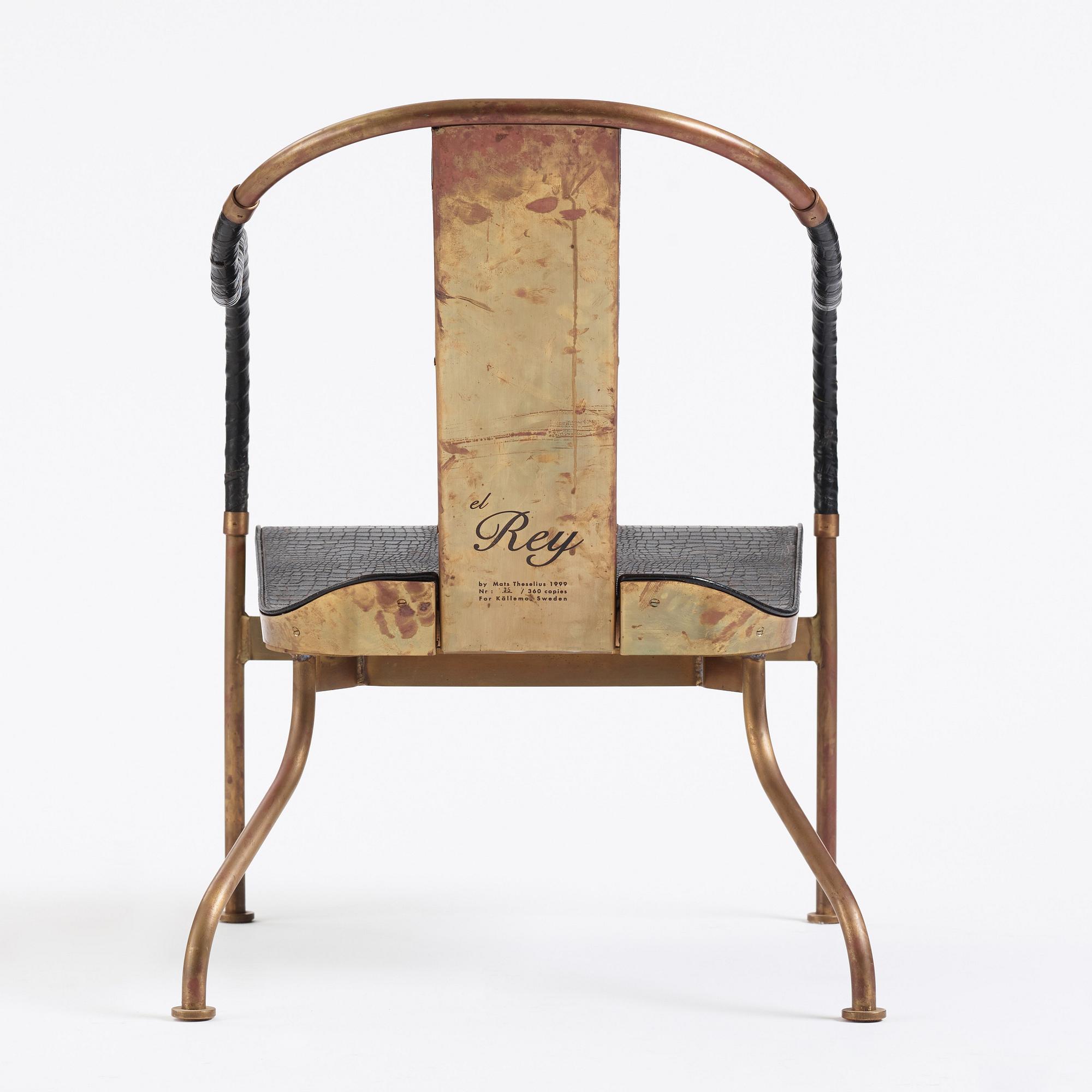 Mats Theselius, an 'El Rey' armchair, ed. 35/360, Källemo, Sweden, post 1999.