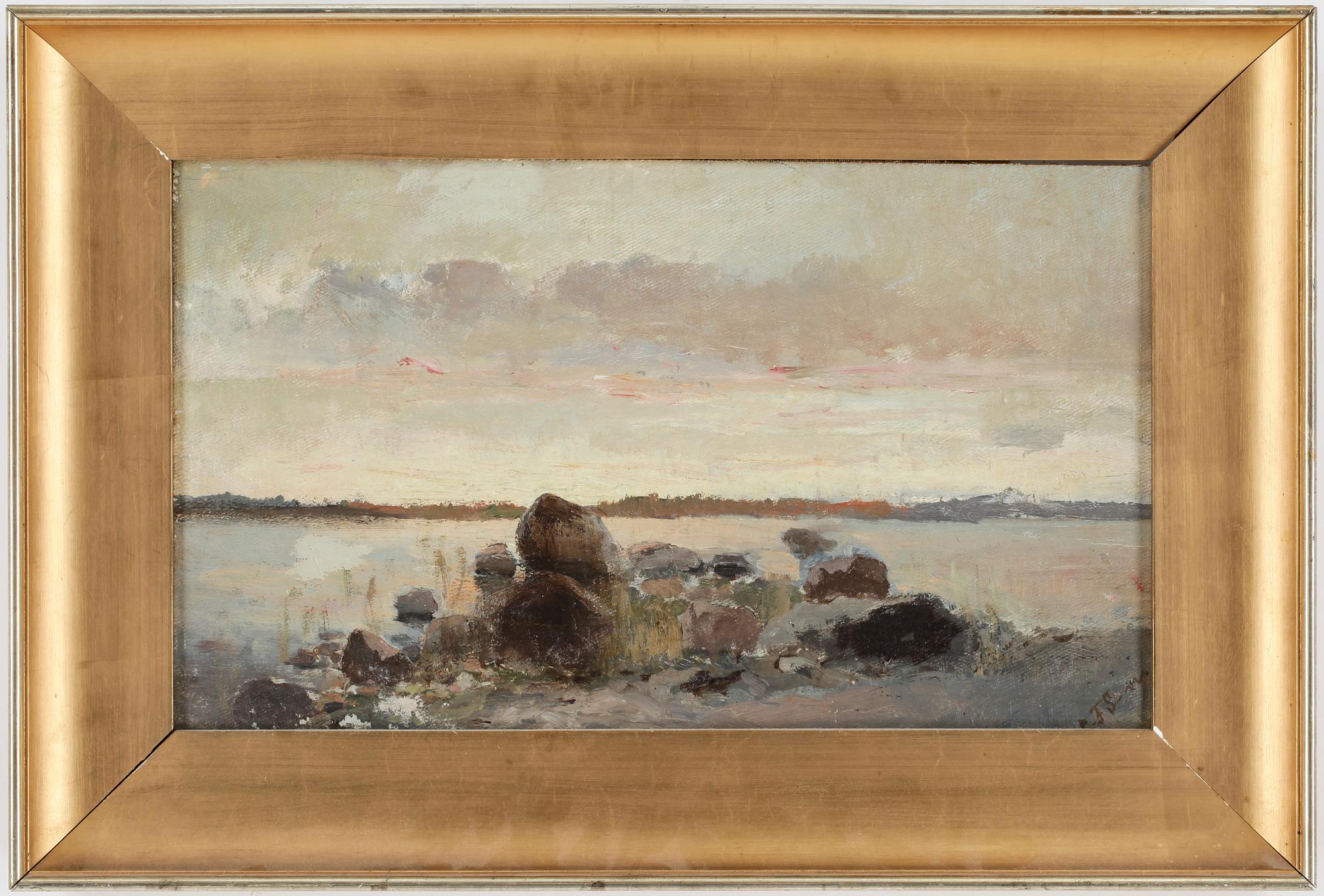 OKÄND KONSTNÄR, olja på duk, otydligt signerad, 1900-tal.