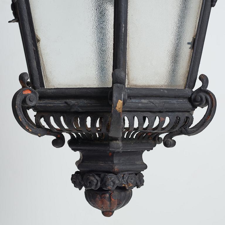 A pair of lanterns, circa 1900, from the Sagerska building, Hamngatan 14, Stockholm.