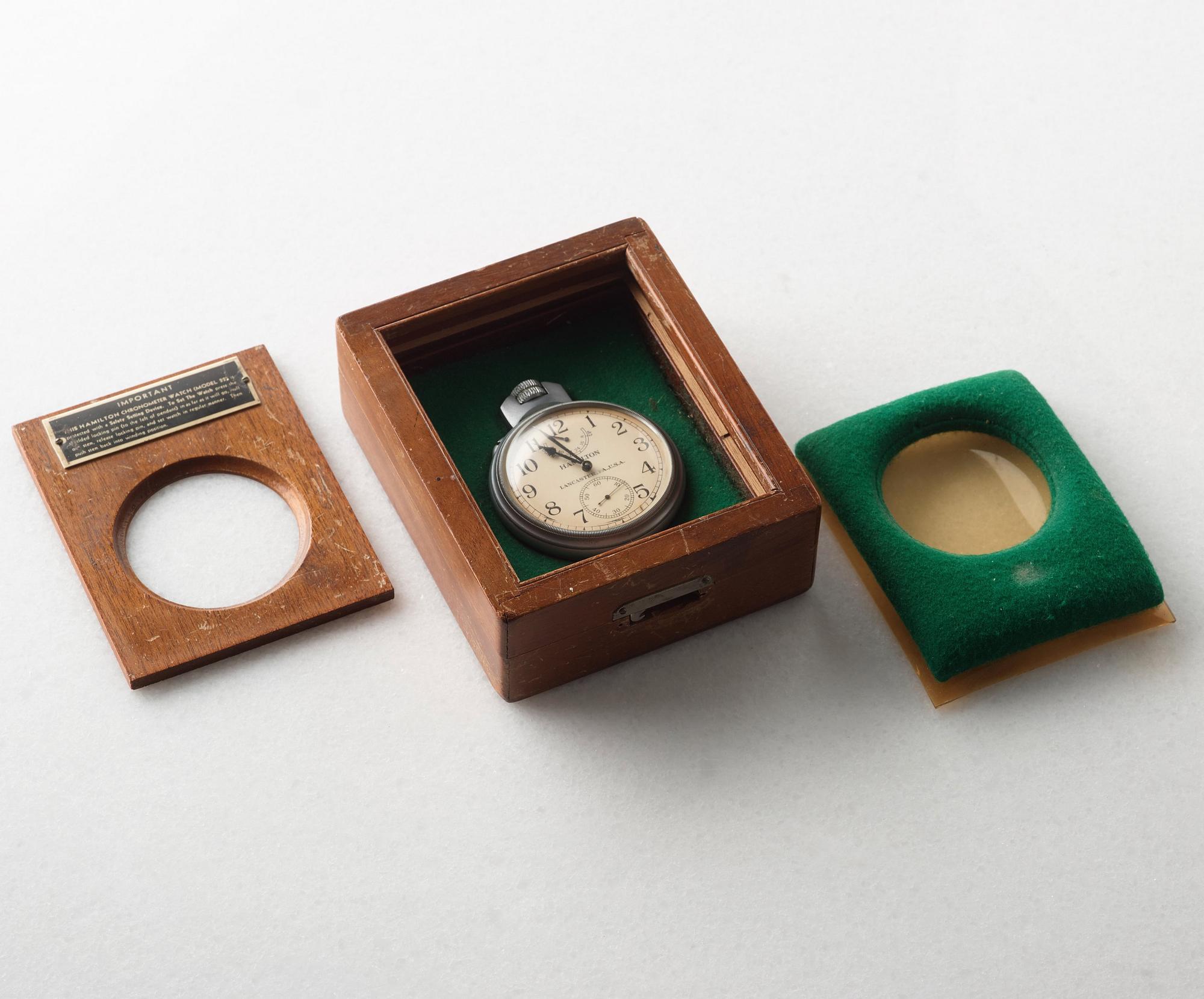 HAMILTON, Lancaster, PA., U.S.A. Chronometer, däcksur, 70 mm,