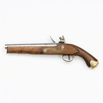 A replica flintlock pistol marked Tower Japan, second half of 20th Century.