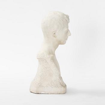 Gunnar Utsond, skulptur, byst, byst, marmor, signerad och daterad Paris 6/3 1898.