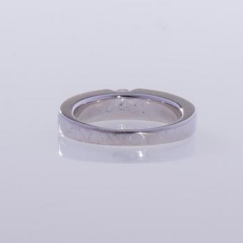 RING, 18K vitguld, briljantslipad diamant. Vikt ca 8,3 g.