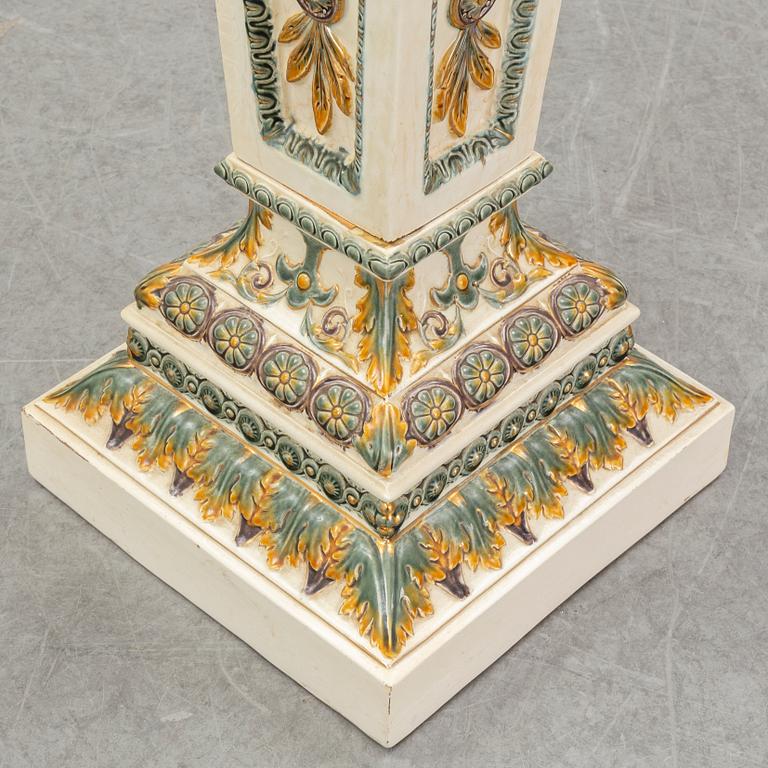 A cermic pedestal and urn from Rörstrand, late 20th Century.