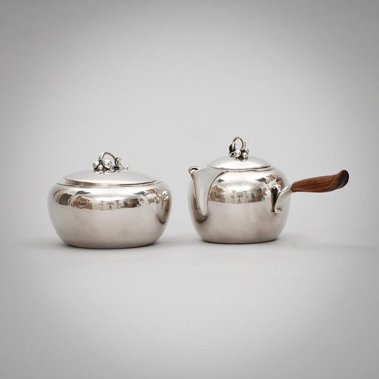 A Harald Nielsen sterling creamer and sugarbowl, Georg Jensen,