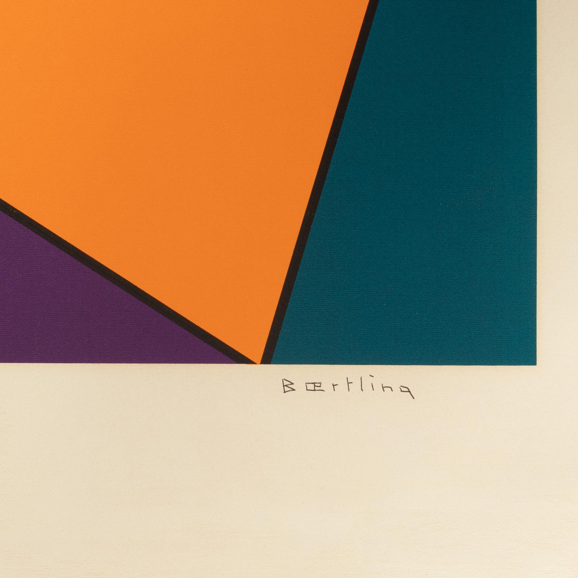 Olle Baertling, silkscreen in color, 1959-73, signed EA.