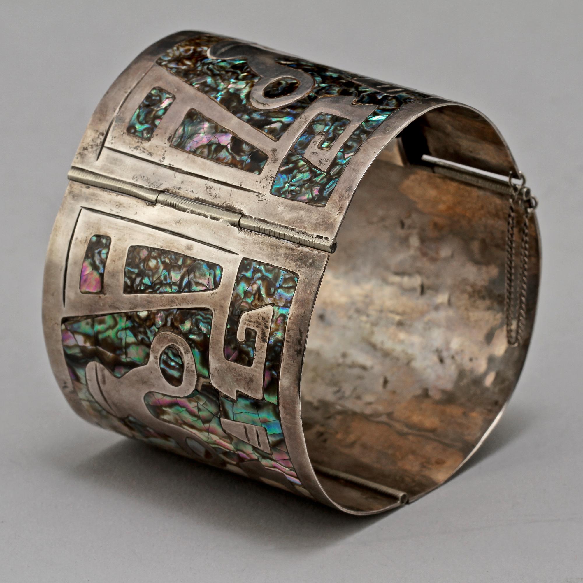 PARTI SMYCKE, 3 del, silver samt pärlemor, Mexiko, 1900-tal. Tot vikt 133 g.
