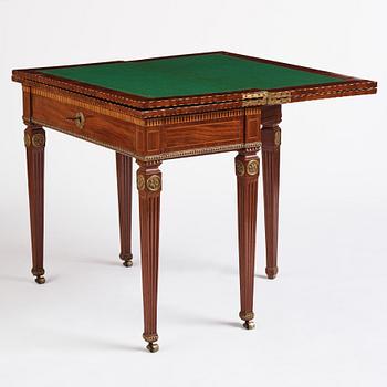 A Louis XVI north European games table, late 18th century.