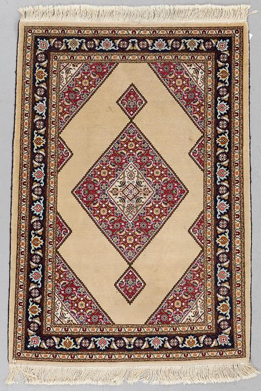A rug old oriental, ca 140 x 96 cm.