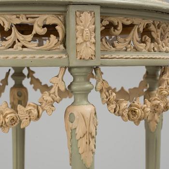 SALONGSGRUPP, 7 delar, gustaviansk stil, 1900-talets början.