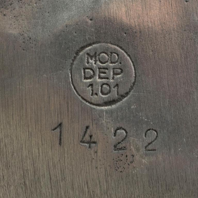 VISITKORTSFAT, tenn, Achille Gamba. jugendstil.