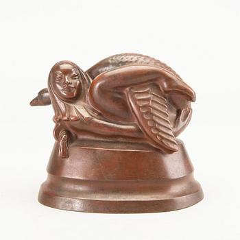 Nils Fougstedt, a bronze sculpture, unsigned, Nic. O. Schmidt, Broncestøber.