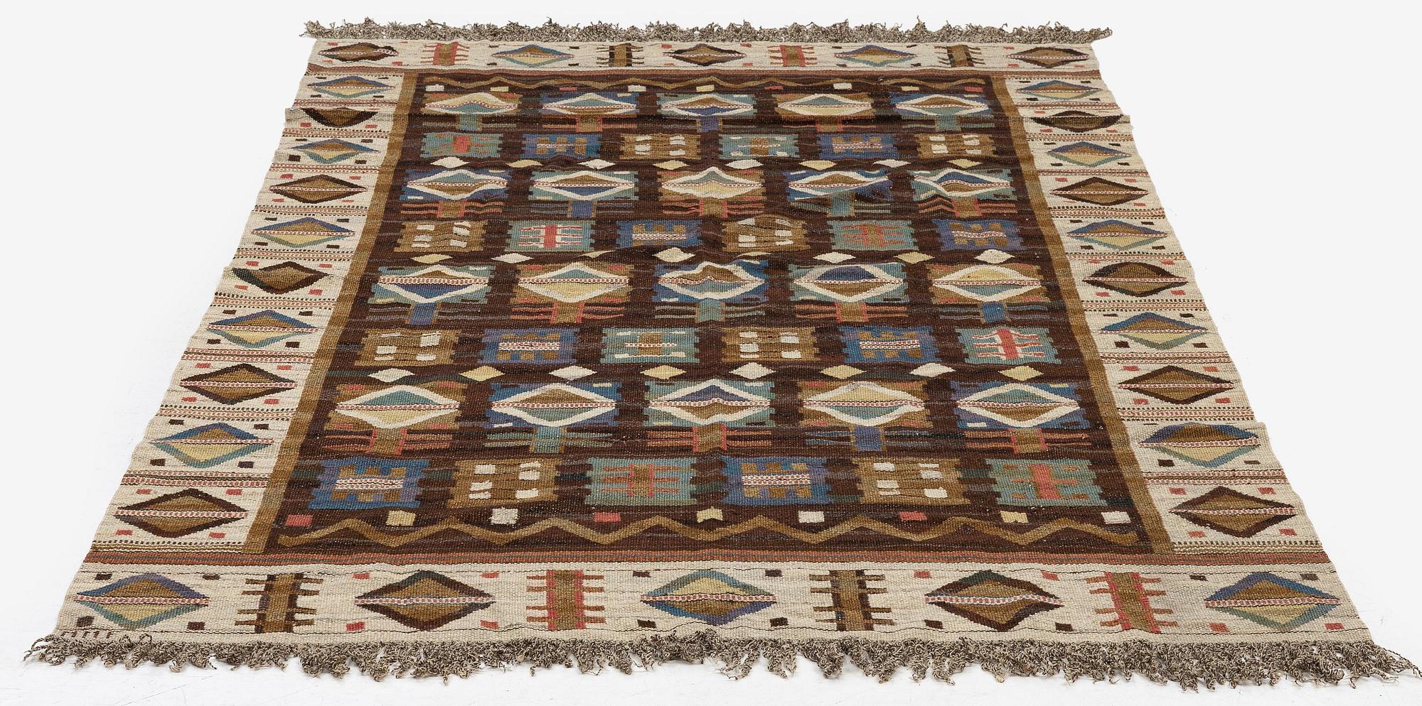 Märta Måås-Fjetterström, a 'Renaissance' drape, flat weave, c. 248 x 144 cm, signed MMF.