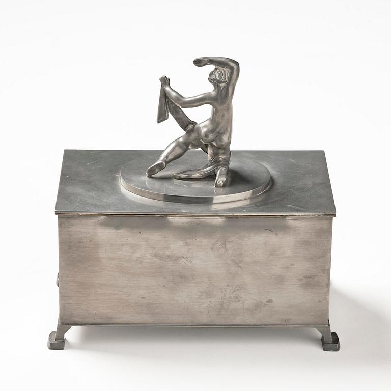 Nils Fougstedt, & Thorvald Alef, a pewter box model A 811, Firma Svenskt Tenn, Stockholm, 1929.