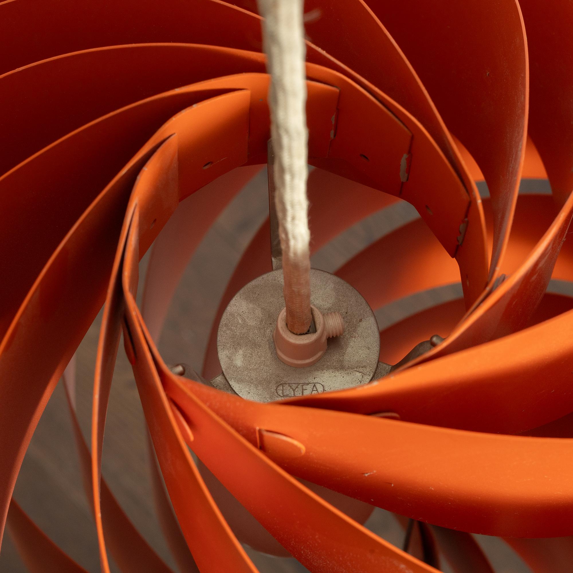 Louis Weisdorf, ceiling lamp, "Turbo", Lyfa, second half of the 20th Century.