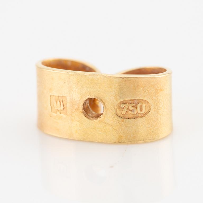 Björn Weckström, Lapponia, örhängen, "Saana", 18K guld med pärlor.