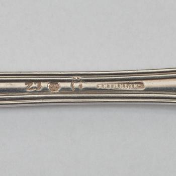 A set of six table-forks, makers mark of Adolf Zethelius, Stockholm 1830.