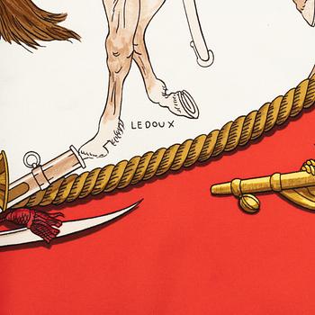 Hermès, a silk scarf, 'Marine et Cavalerie'.