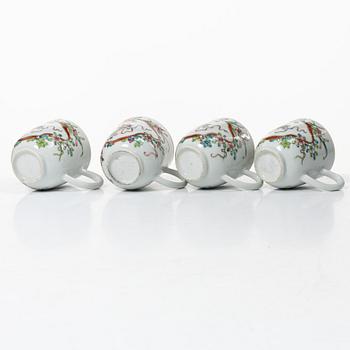 A group lot of 11 Chinese cups, Qing dynasty, Qianlong (1736-95).