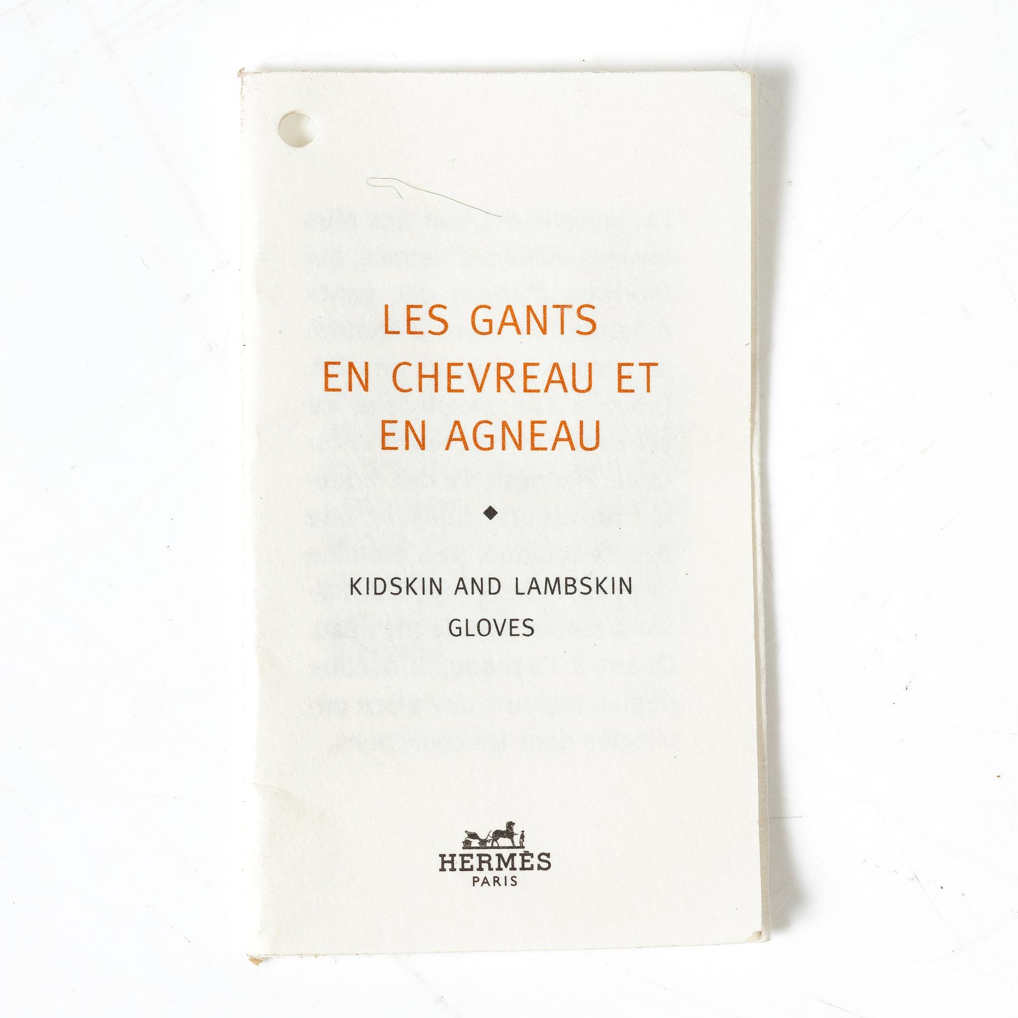 Hermès, handskar, storlek 8.