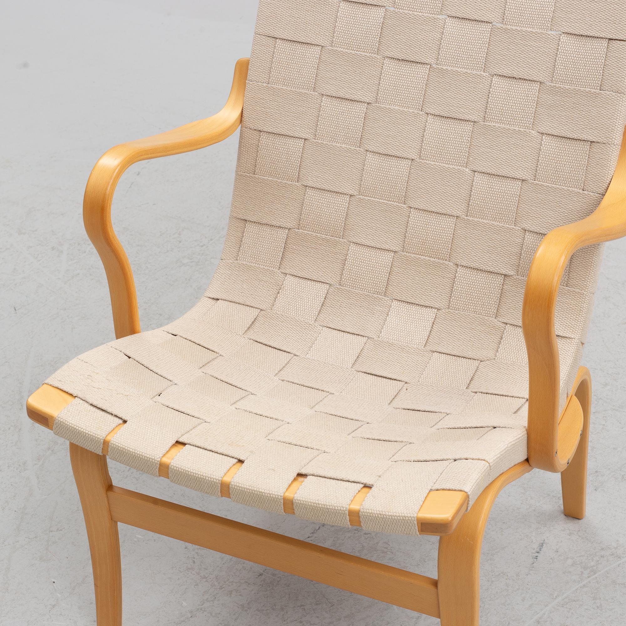 Bruno Mathsson, armchair, "Eva", Dux, late 20th century.