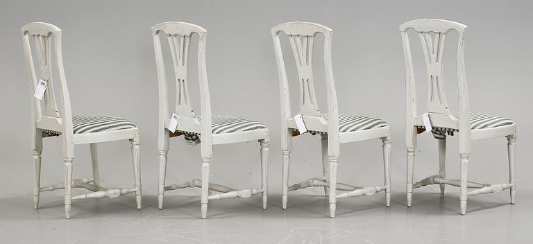 STOLAR, 4 st, gustaviansk stil, 1900-tal.