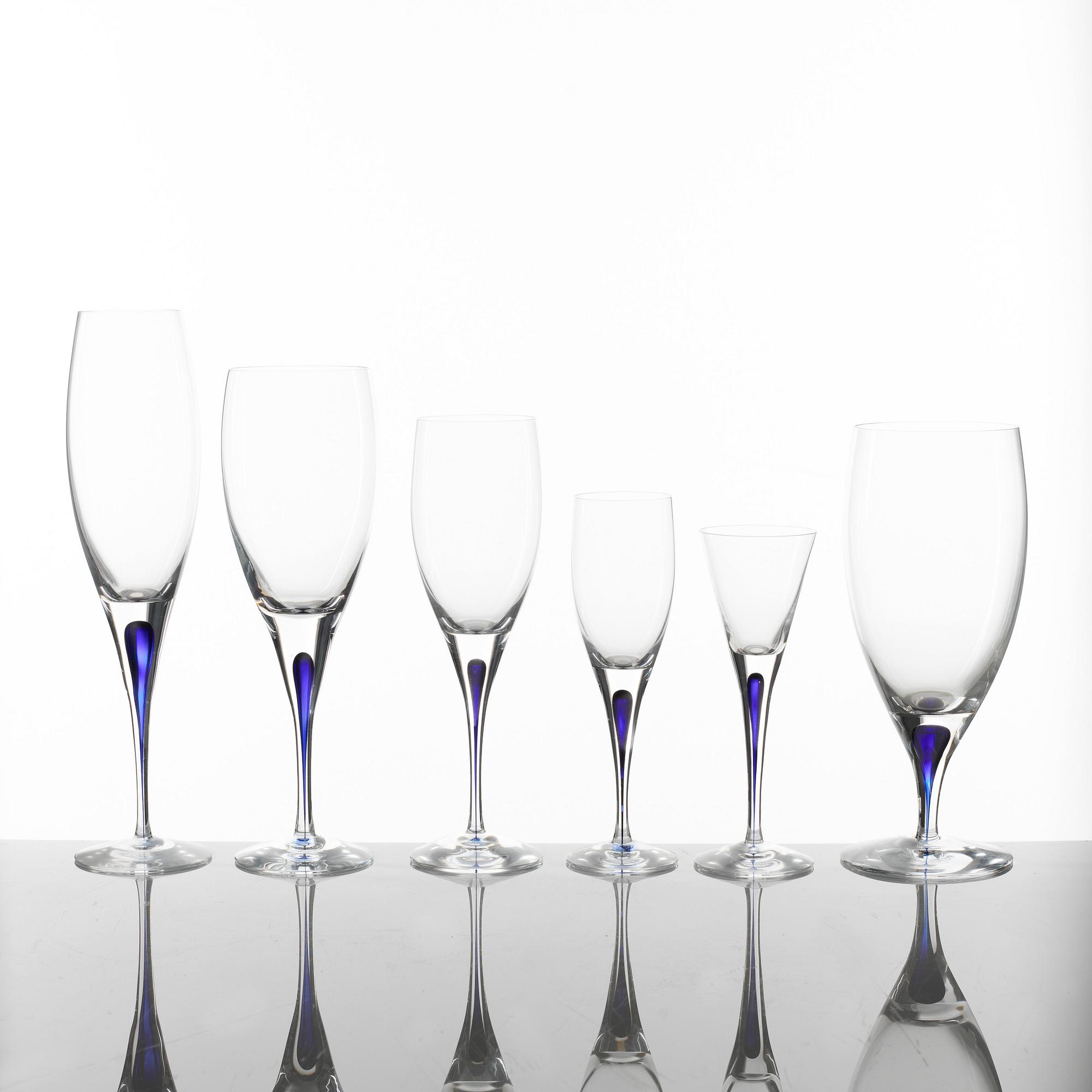 Erika Lagerbielke, glasservis, 120 delar, "Intermezzo", Orrefors.