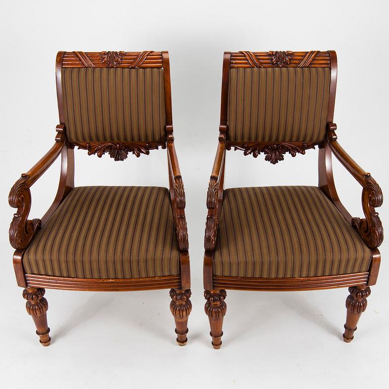 KARMSTOLAR, ett par, biedermeier, Ryssland 1800-talets första hälft.