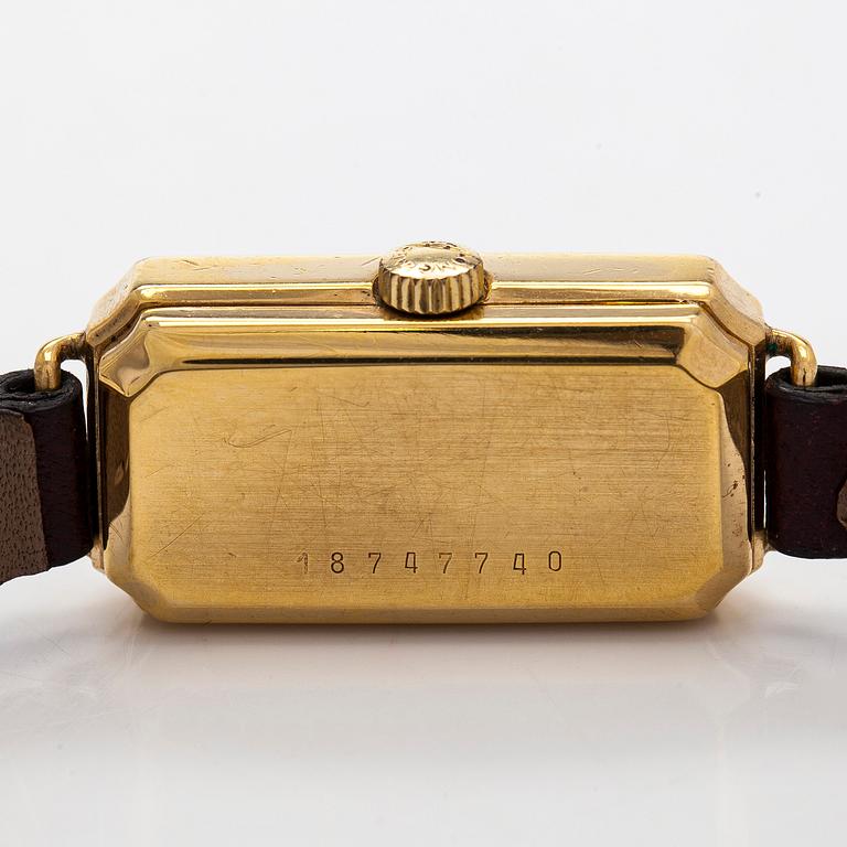 Longines, armbandsur, 25 x 13 mm, förgyllt 20 M, manuellt.