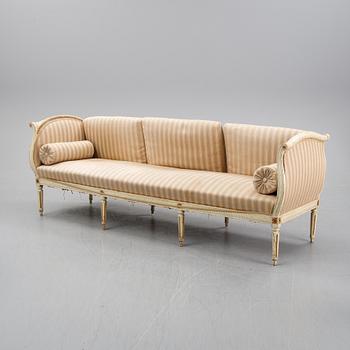 A Gustavian sofa, secondhalf of the 18th Century.