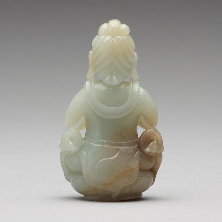 A Chinese nephrite figure of a buddhisattva, 20th century.
