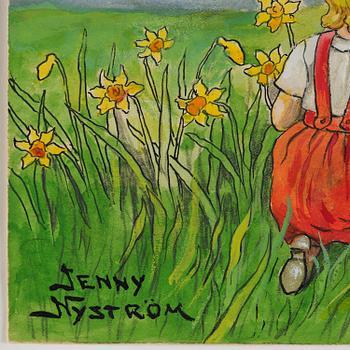 Jenny Nyström, Girl and the Daffodils.