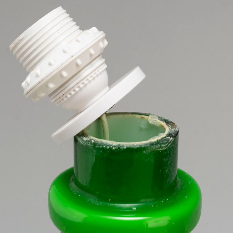 PO STRÖM, bordslampor, 2 stycken, glas, Alsterfors, 1970-tal.