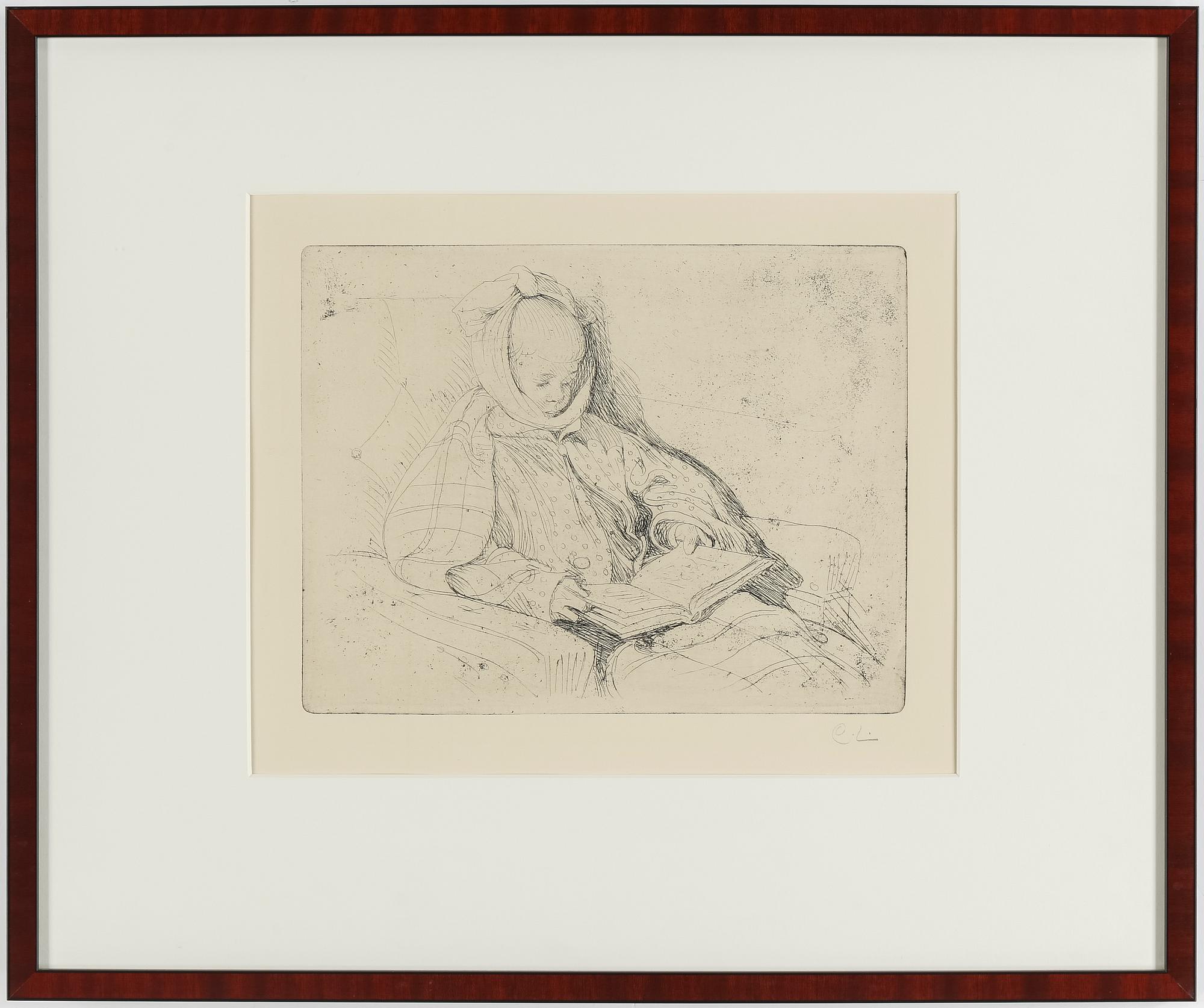 CARL LARSSON, etching, signed C.L. in pencil. Executed 1912. State 1. "Mumps (Esbjörn)".