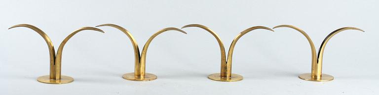 LJUSSTAKAR, 4 st, mässing, bl a Ystad Metall, Ivar Ålenius Björk.