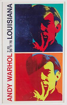 ANDY WARHOL, exhibition poster from Louisiana Museum Denmark in 1978,