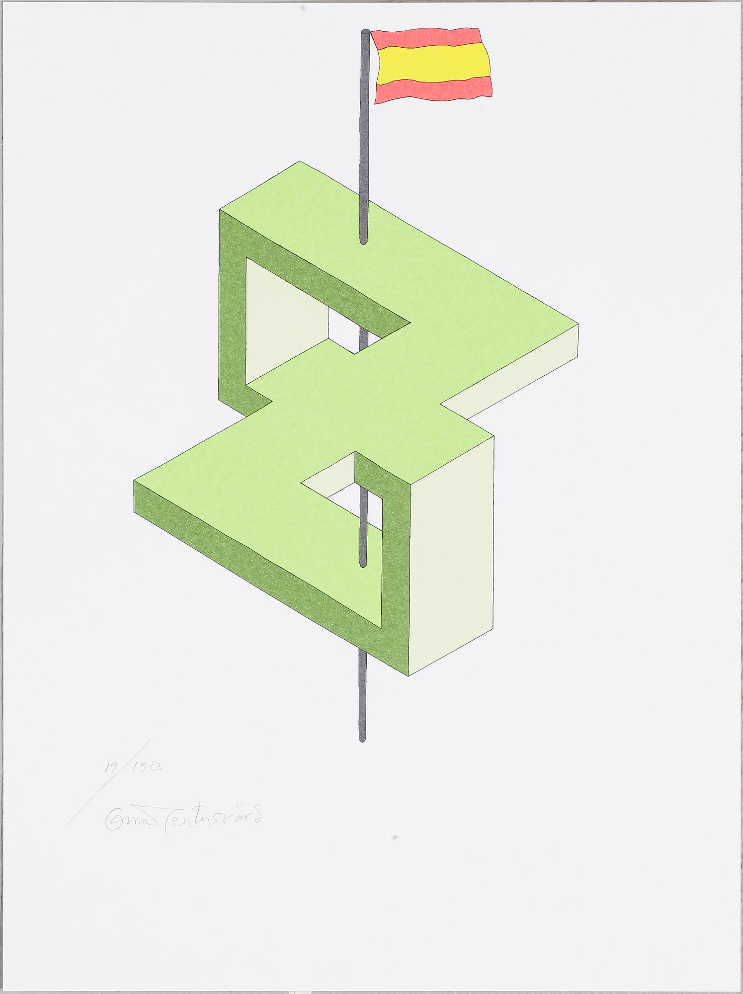 OSCAR REUTERSVÄRD. 15 st i mapp " European Impossible Figures " signerade och numrerade 19/90.