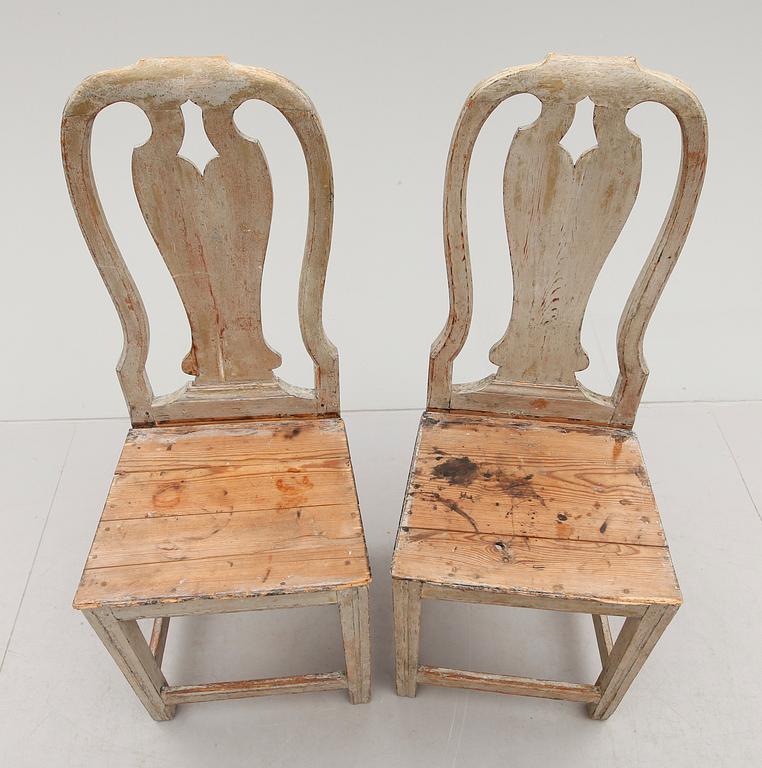STOLAR, 2 st, 1700-tal, allmoge.