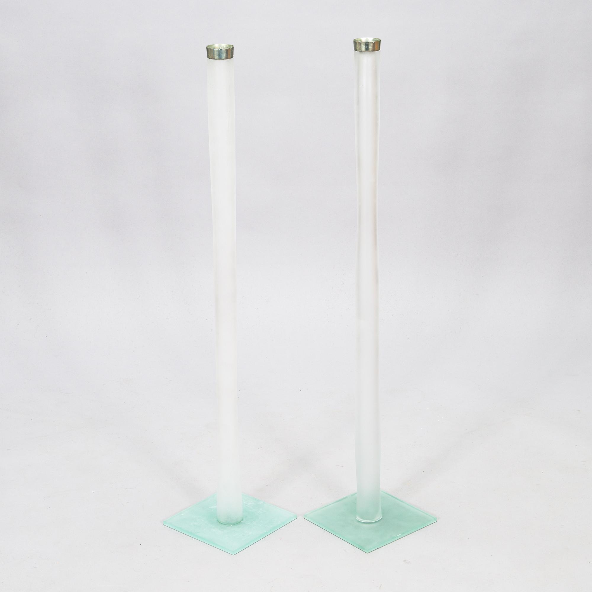 Brita Flander, Two 'The Northern Whites floor candlesticks for Marimekko.