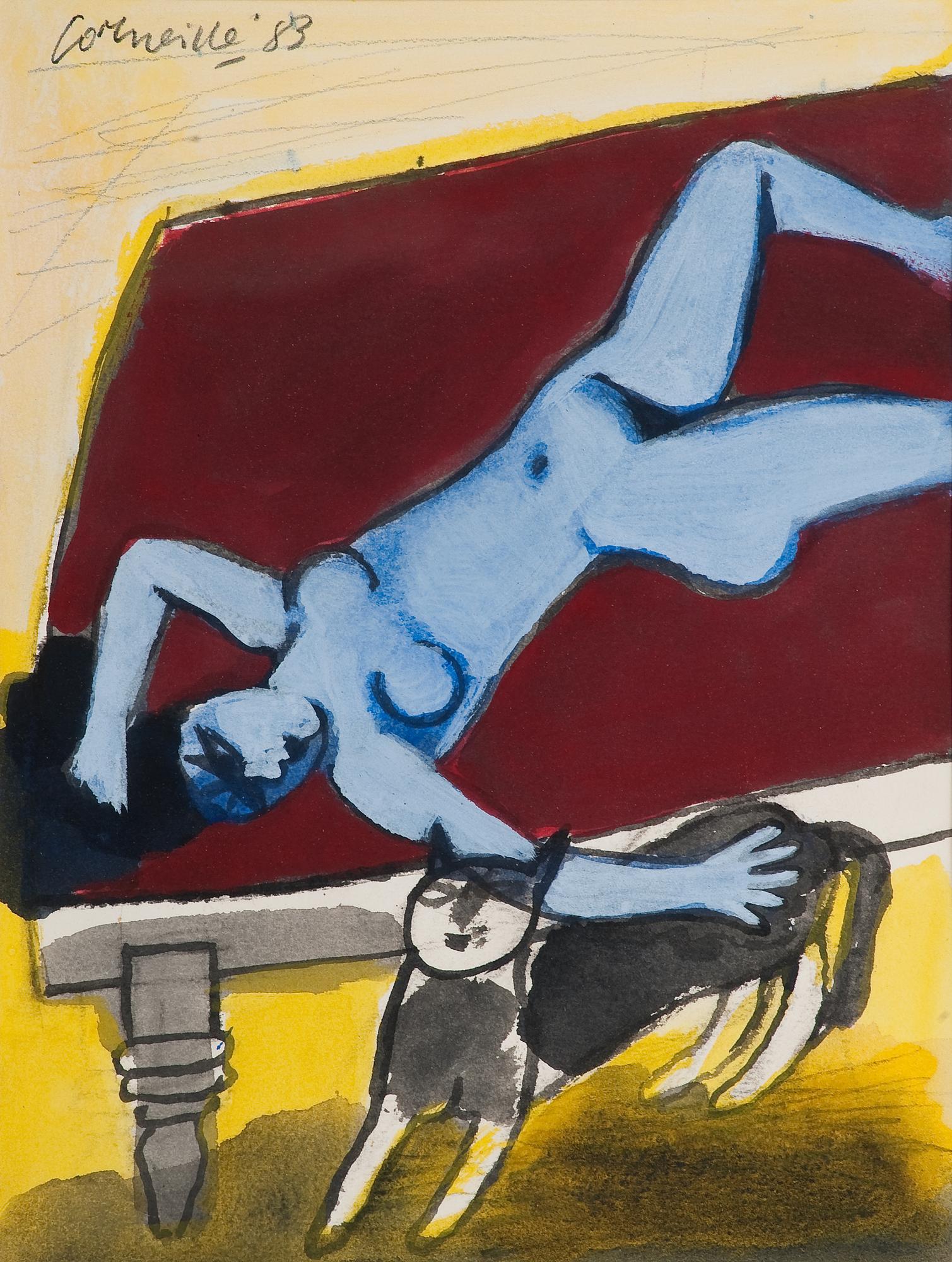 Beverloo Corneille, WOMAN WITH A CAT.