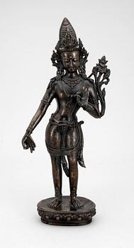 SKULPTUR, brons, Nepal, 1900-talets mitt.