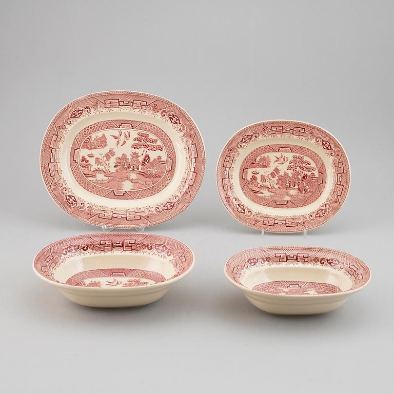A part 'Willow' earthenware dinner and coffee service, Gustavsberg, 1940-1958 (93 pieces).