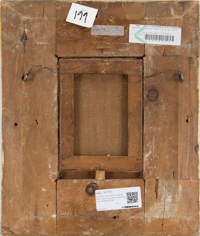 GESKEL SALOMAN, olja på duk, signerad Geskel Saloman och daterad 1879.