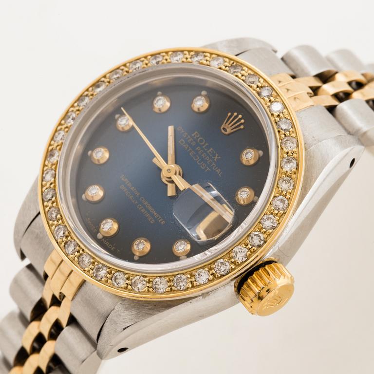 Rolex, Oyster Perpetual, Datejust, Chronometer, wristwatch, 26 mm.