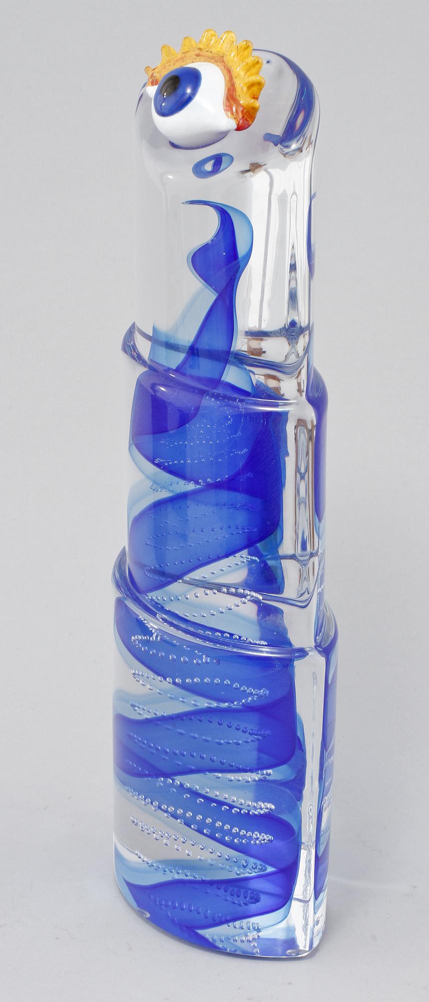SKULPTUR, glas, Kjell Engman, Kosta Boda, 1900-talets slut.