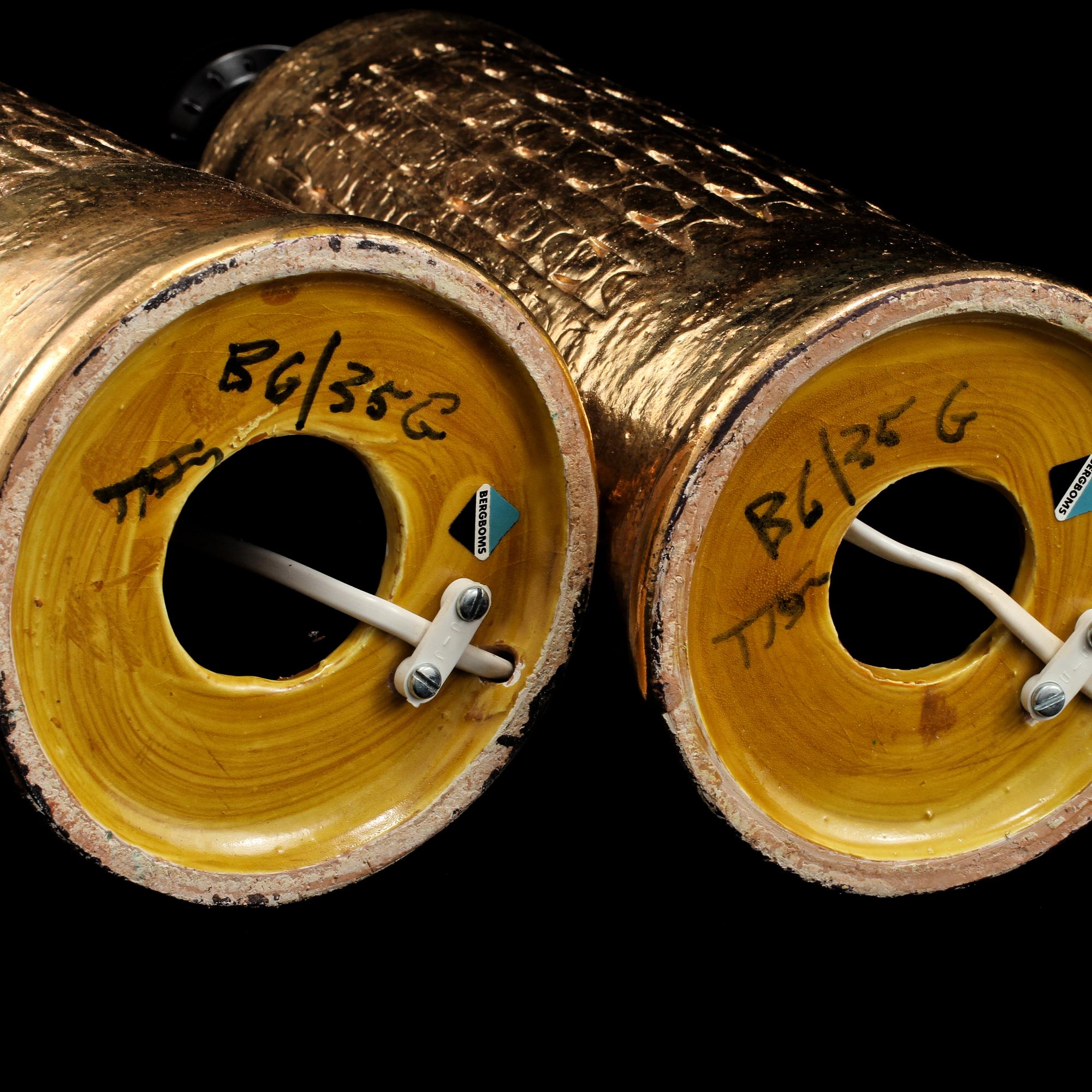 BORDSLAMPOR, ett par, Bergboms, 1900-talets andra hälft.