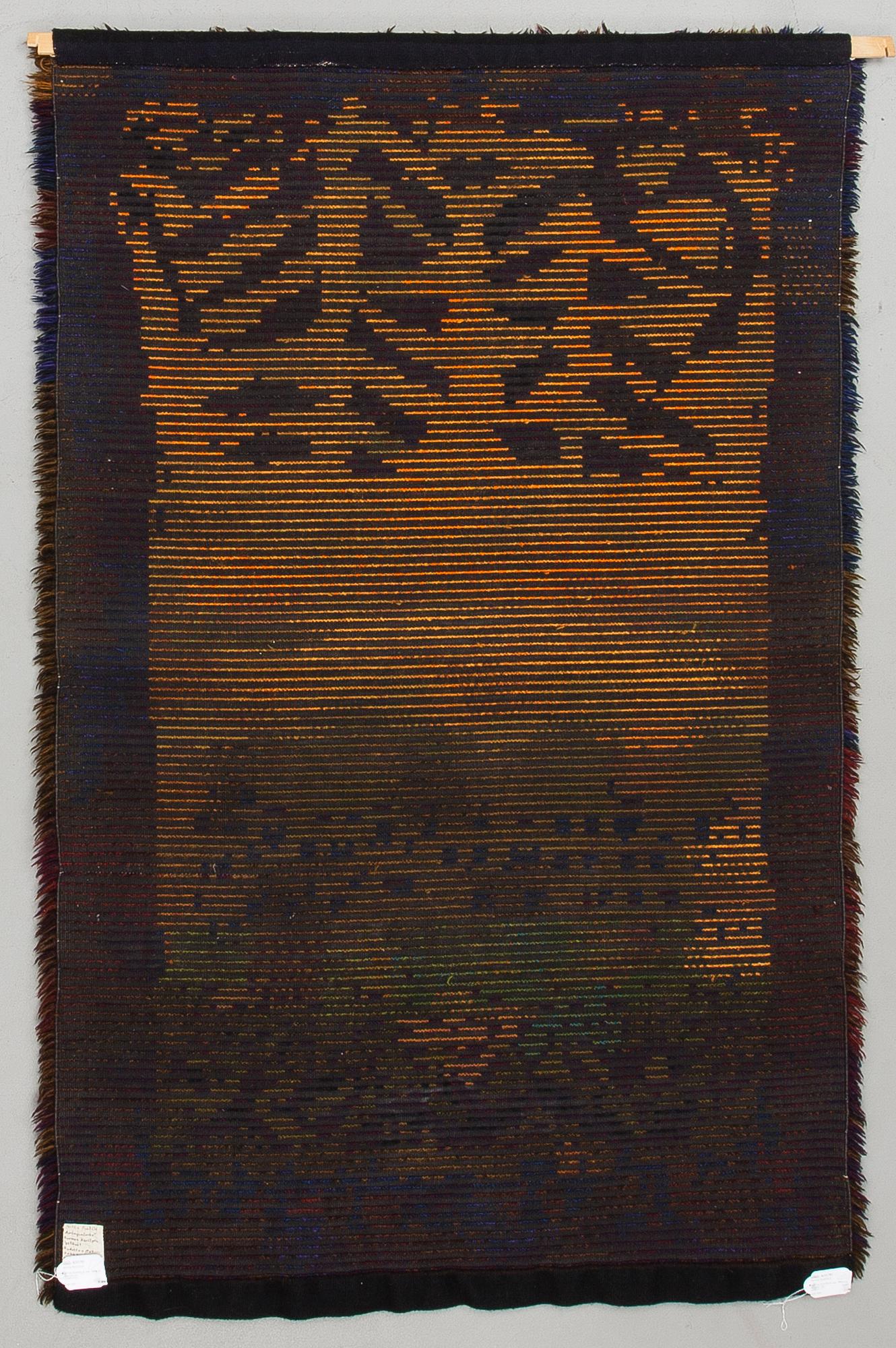 RITVA PUOTILA, RYIJY, Suomen Käsityön Ystävät, Tampere 1969. Noin 191x122 cm.