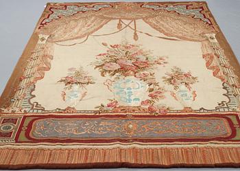 A TAPESTRY, "A Palace interior", ca 314,5 x 185,5-186,5 cm, Aubusson probably, second half of the 19th century.